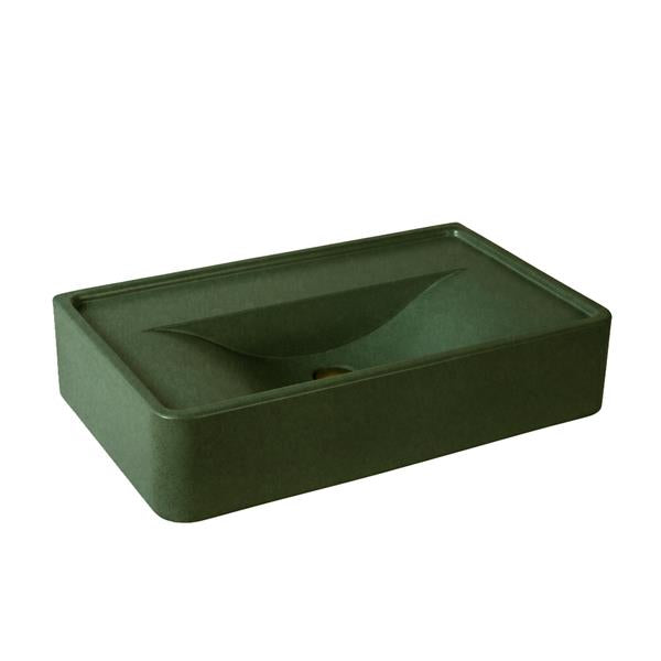 Lacava - Newterra Vanity Top Or Wall-Mount Concrete Sink Without An Overflow. W: 24 Inch, D: 14 3/8 Inch, H: 6 Inch