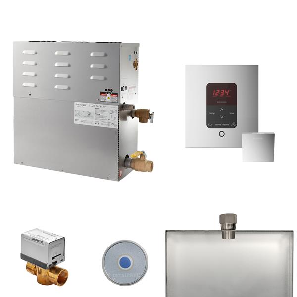 Mr. Steam - Ct (Itempoplus) 15 Kw (15000 W) Steam Shower Generator Package With Itempoplus Control In Square Polished Chrome