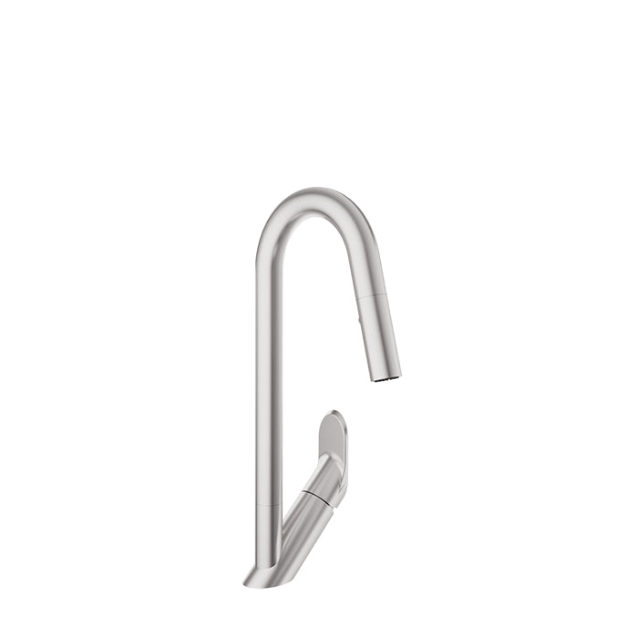 Baril - Angle Single-hole kitchen faucet with 2-function pull-down spray
