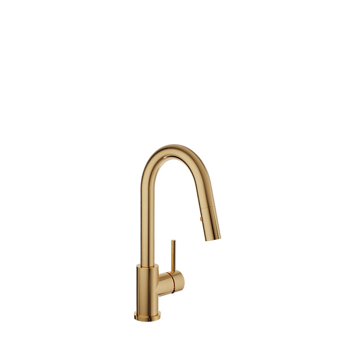 Baril - Unick Single-hole bar / prep kitchen faucet with 2-function pull-down spray