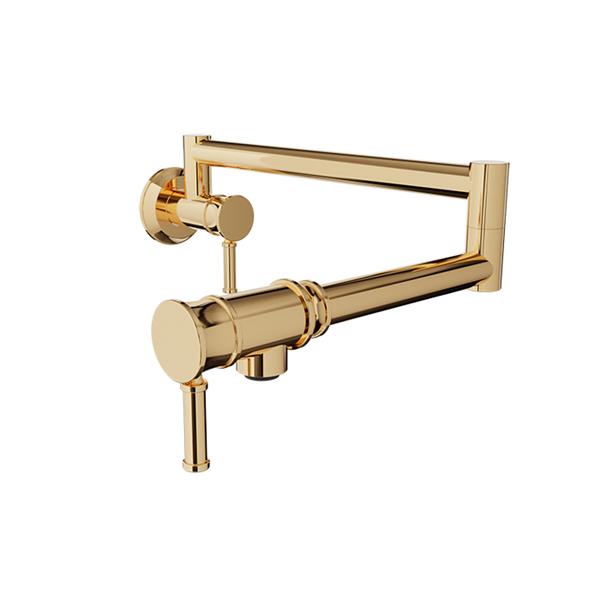 Baril - Villa Single-hole wall-mounted pot filler with two handles
