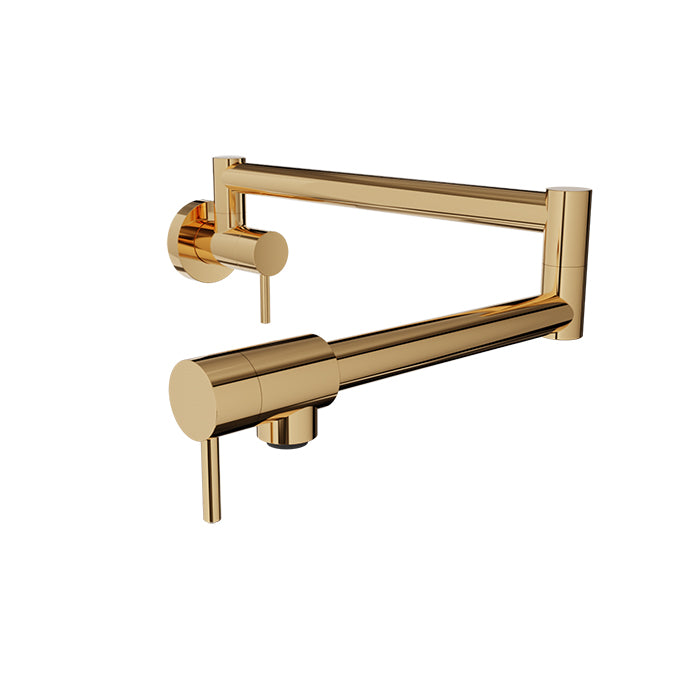 Baril - Unick Single-hole wall-mounted pot filler with two handles