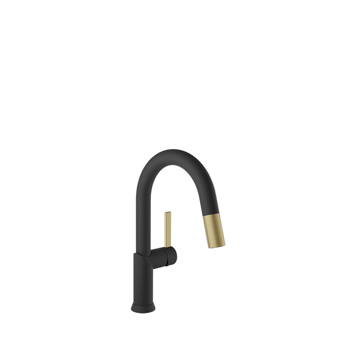 Baril - Vision II Single hole bar / prep kitchen faucet with 2-function pull-down spray