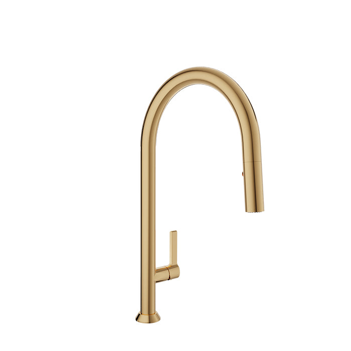 Baril - Arte High single-hole kitchen faucet with 2-function pull-down spray