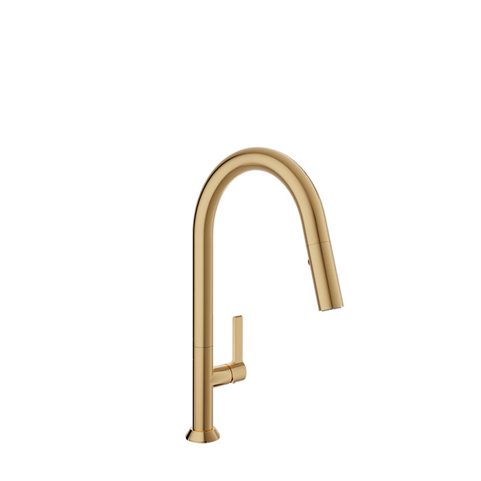Baril - Arte High single-hole kitchen faucet with 2-function pull-down spray