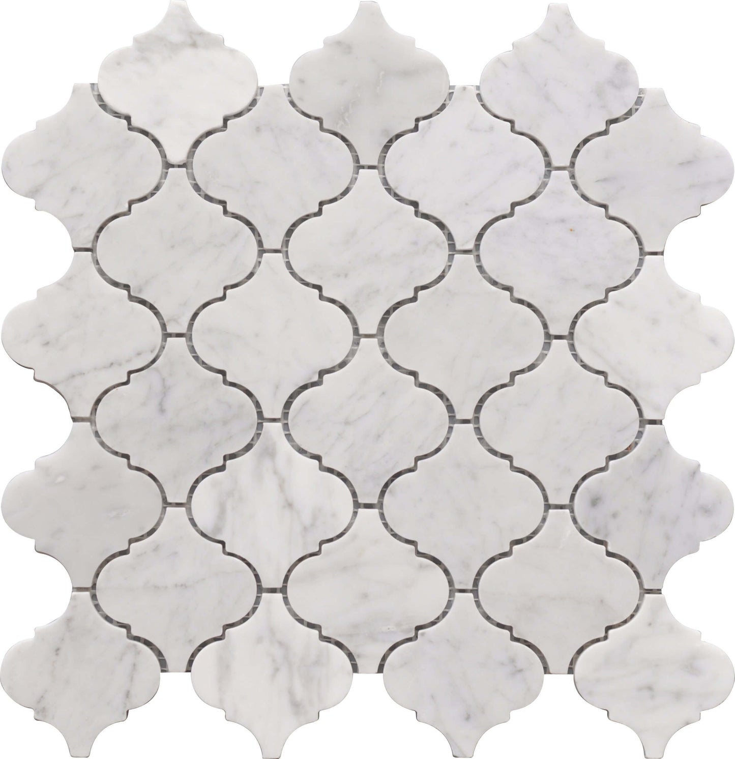 Roca Tile - Carrara Marble Lantern 12 x 12 Mosaic