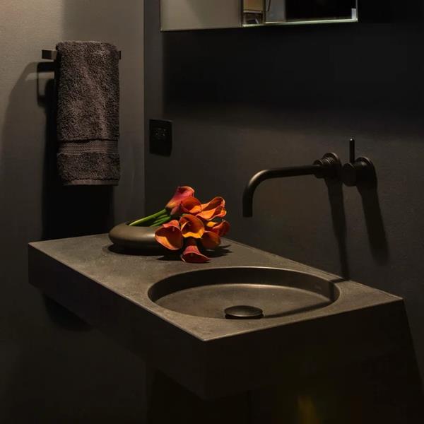 Kast - Cero Concrete Wall Hung Basin - Right-hand basin