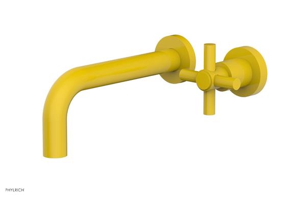Phylrich - Basic 7-1/2 Inch Single Handle Wall Lavatory Set - Tubular Cross Handle