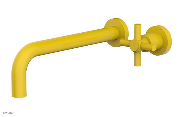 Phylrich - Basic 10 Inch Single Handle Wall Lavatory Set - Tubular Cross Handle