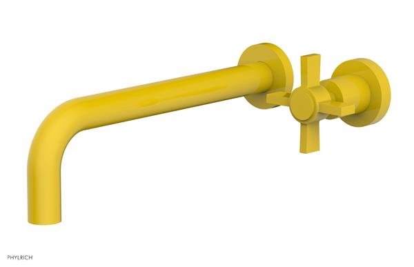 Phylrich - Basic 10 Inch Single Handle Wall Lavatory Set - Blade Cross Handle