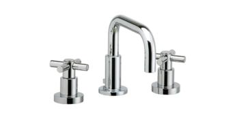 Phylrich - Basic Widespread Faucet, 6-3/8 Inch High Spout - Tubular Cross Handles