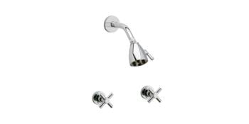 Phylrich - Basic Two Handle Shower Set - Tubular Cross Handles