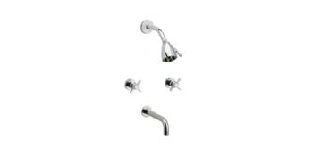 Phylrich - Basic Two Handle Shower Set - Blade Cross Handles