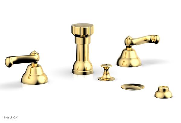 Phylrich - Revere & Savannah Four Hole Bide Set - Curved Lever Handles