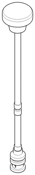 Dornbracht - Pull Rod For Drain Set With Knob Ø 30 X 200 Mm - Chrome