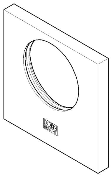 Dornbracht - Escutcheon 78 X 78 X 8,5 X Ø 45,7 Mm - Champagne (22Kt Gold)