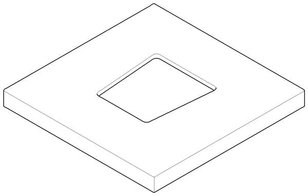 Dornbracht - Escutcheon 131 X 131 X 12,5 Mm - Champagne (22Kt Gold)