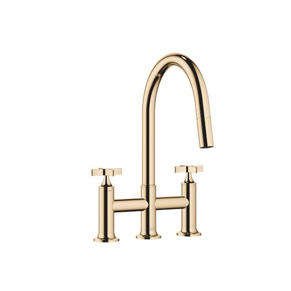 Dornbracht - Vaia Three-Hole Bridge Mixer Pull-Down With Spray Function