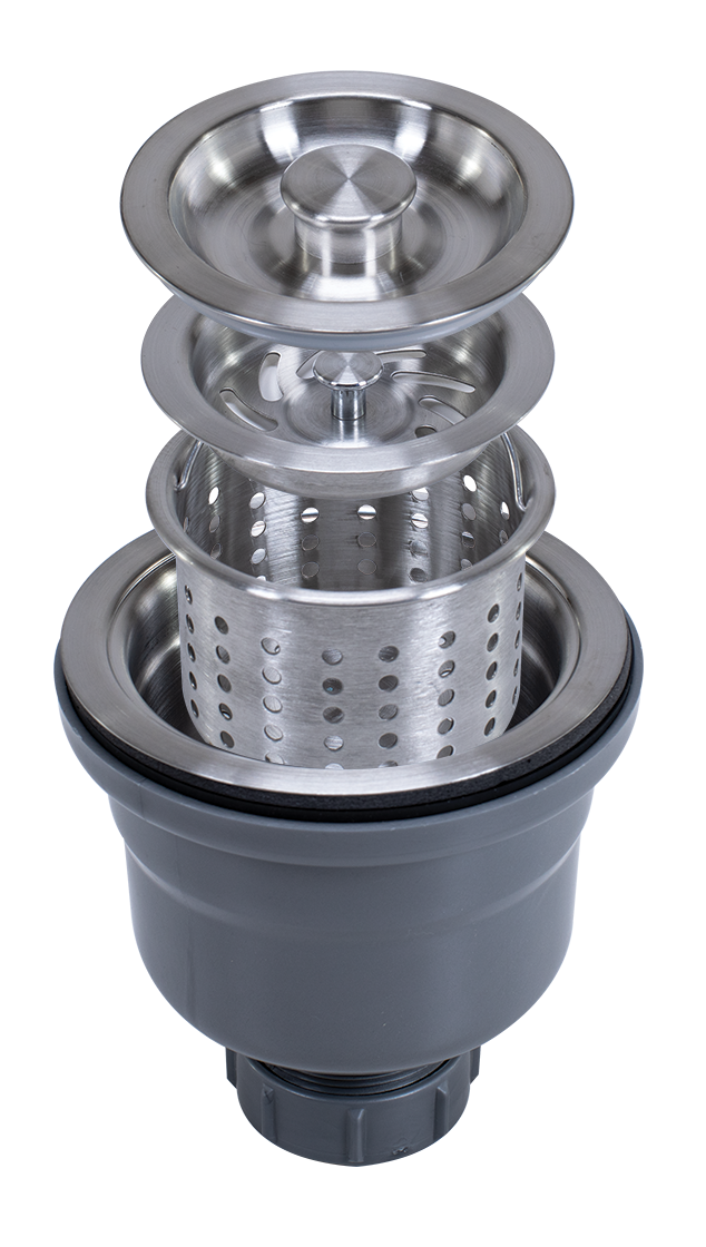 Hamat - 3-1/2 Inch Depth Cup Basket Strainer - Stainless Steel