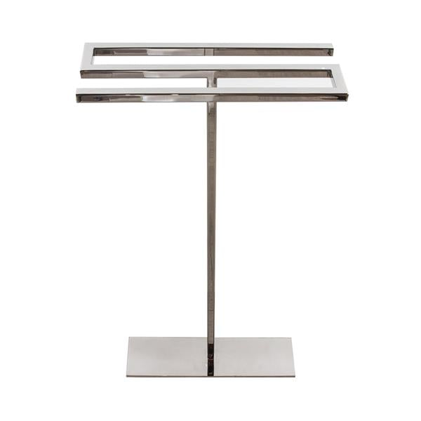 Lacava - Linea Floor-Mount Triple Towel Stand Made Of Stainless Steel, Fixing Floor Kit Included. W: 18” D: 6”H: 38”