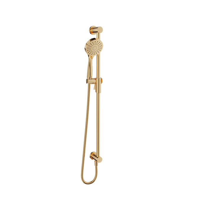 Baril - 3-spray sliding shower bar with built-in supply elbow