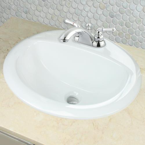 Nantucket Sinks - 20.25 Inch Drop-In Ceramic Vanity Sink DI2017-4