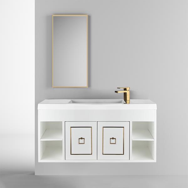 Lacava - Dimini Wall-Mount Under-Counter Vanity With Open Cubby On Both Sides