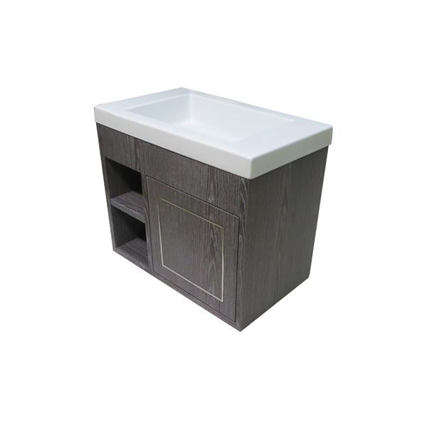 Lacava - Dimini Wall-Mount Under-Counter Vanity With Open Cubby On The Left