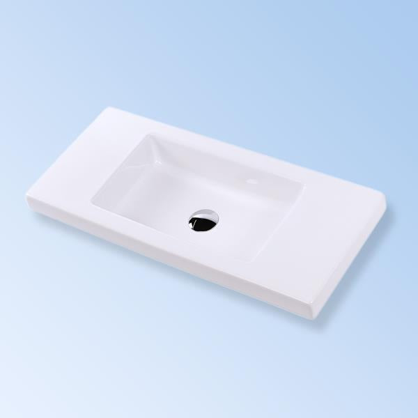 Lacava - Dimini Wall-Mount, Vanity Top Or Self-Rimming Porcelain Bathroom Sink With An Overflow