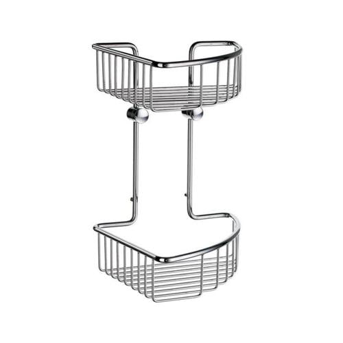 Smedbo - Sideline Basic Corner Shower Basket, Double DK1022 In Polished Chrome