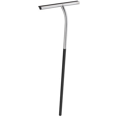 Smedbo - Sideline Shower Squeegee, Extra Long Shaft In Matt Black, Chromed/Black