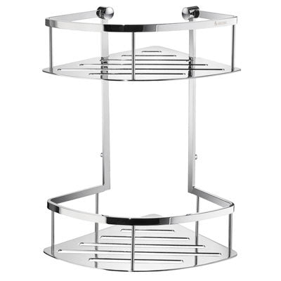 Smedbo - Sideline Corner Shower Basket, Double, Polished Chrome