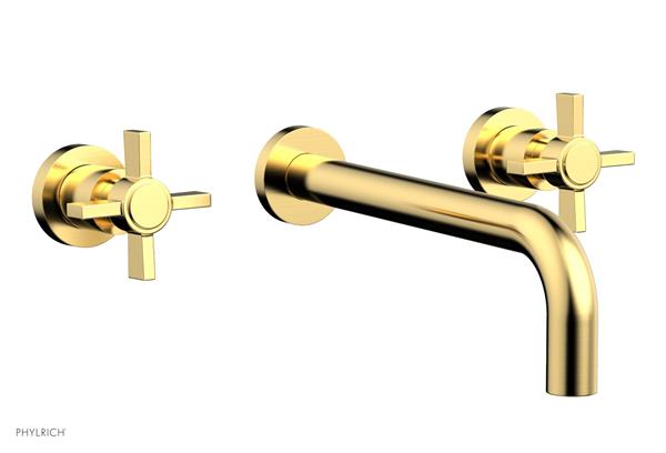 Phylrich - Basic Wall Lavatory Set 10 Inch Spout - Blade Cross Handles