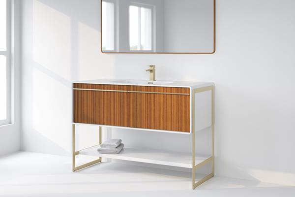 Wetstyle - Deco Vanity Floormount 48 Inch For Centered Sink