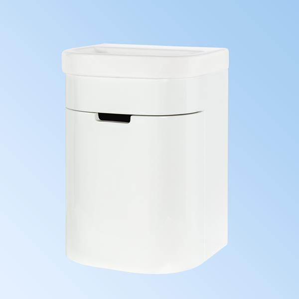 Lacava - Eleganza Wall-Mount Vanity With One Left Hinged Door With Two Attached Shelves And Fingerpull Opening