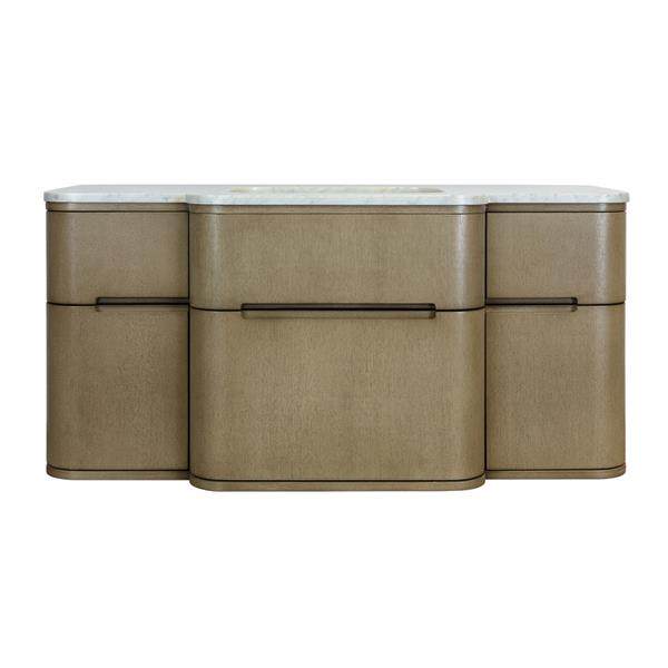 Lacava - Eleganza Wall-Mount Vanity With Five Drawers Notched For Finger-Pulls