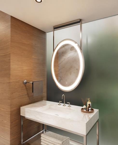 Electric Mirror - Elite Hanging LED Lighted Framed Mirror - 30 x 42 Inch