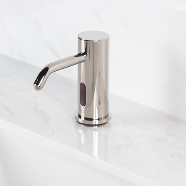 Lacava - Zoom Deck-Mount Single-Hole Electronic Soap Dispenser. Spout: 3 3/8 Inch, H: 4 1/8 Inch.