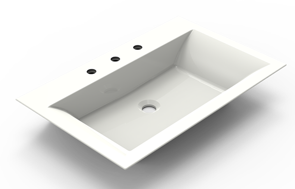 Graff - Desideri Finezza Countertop/Drop-In Bathroom Sink with Three Faucet Holes