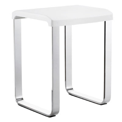 Smedbo - Living Shower Chair, Chrome Aluminium/Seat In White Polypropylene