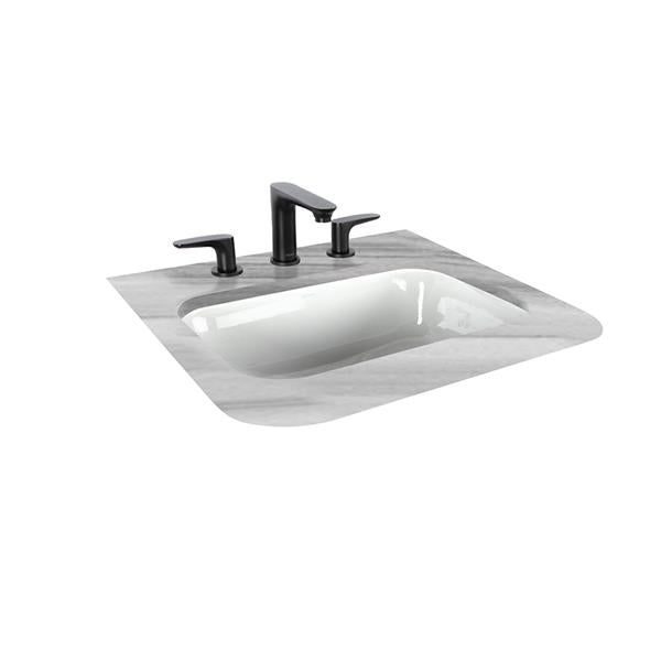 Lacava - Flutti Countertop For Vanity Flt-W-24 With A Cut-Out For Sink H270. W:24 Inch X D:22 Inch