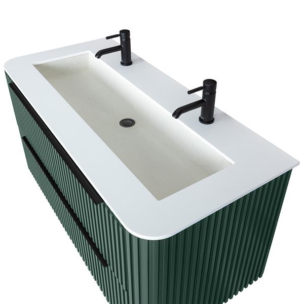 Lacava - Flutti Countertop For Vanity Flt-W-48S With A Cut-Out For Sinks H270 - W:48 Inch X D:22 Inch.