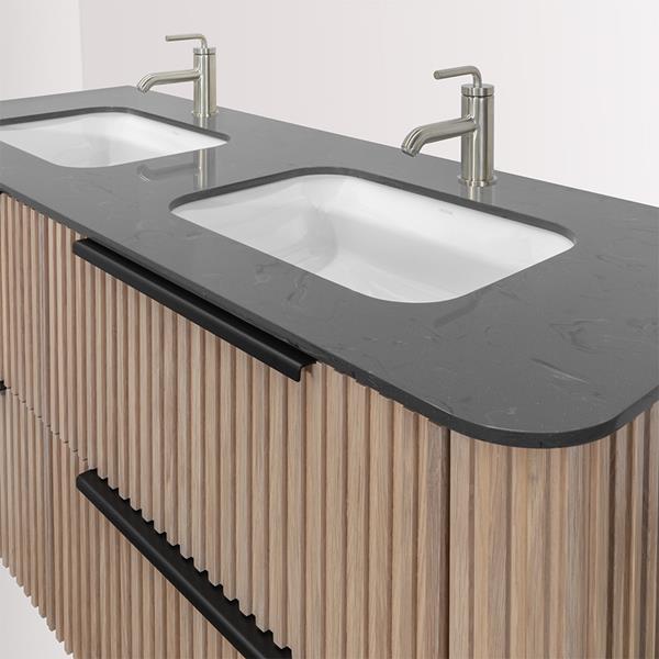 Lacava - Flutti Countertop For Vanity Flt-W-60D With A Cut-Out For Sinks H270 - W:60 Inch X D:22 Inch.