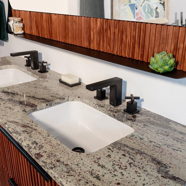 Lacava - Flutti Countertop For Vanity Flt-W-72D With Two Cut-Outs For Sink H270. Shipping Class 5. W:72 Inch X D:22 Inch.