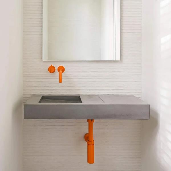 Kast - Flor Mini Concrete Wall Hung Basin - Left-hand basin