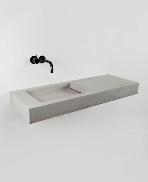 Kast - Flor Countertop/Wall Mount Basin, 47-1/ x 16-1/2 Inch, LH Bowl, Includes Wall Brackets