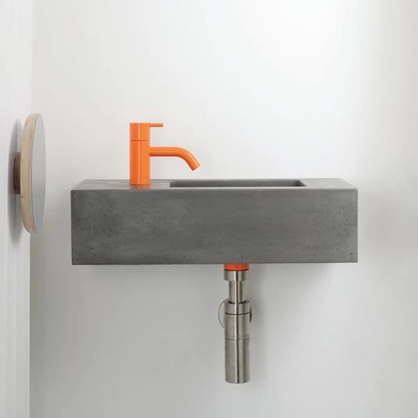 Kast - Fox Countertop/Wall Mount Basin, RH Bowl, Includes Wall Brackets