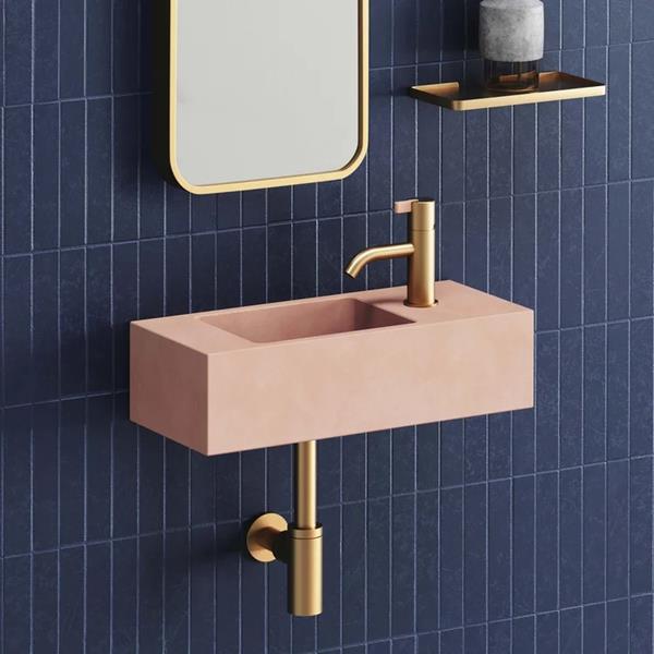 Kast - Fox Countertop/Wall Mount Basin,LH Bowl, Includes Wall Brackets