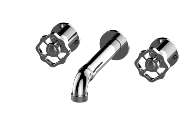 Graff - Vintage Three-Hole Wall-Mounted Tub Filler with 7-3/16 Inch spout - Trim Only