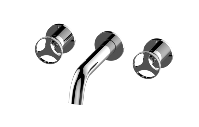 Graff - Harley Three-Hole Wall-Mounted Tub Filler with 7-3/16 Inch spout - Trim Only